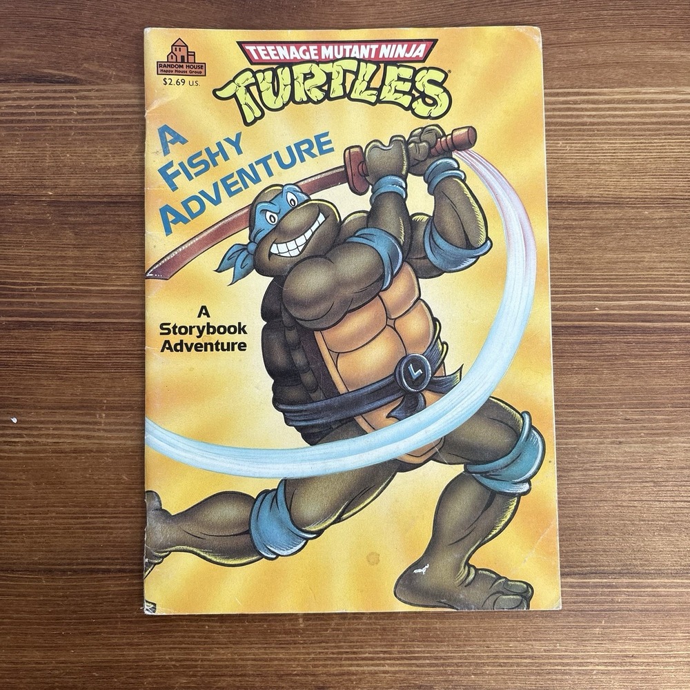 1990 TMNT A Fishy Adventure Storybook Random House Paperback 1st Printing